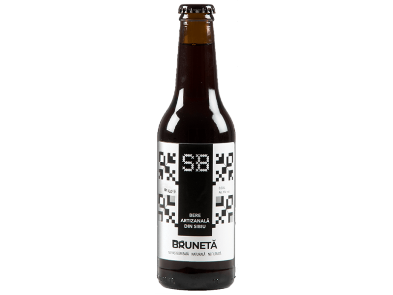 Bere  bruneta artizanala, nepasteurizata SIbiu, 330 ml 