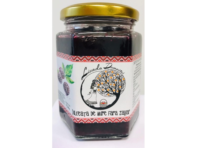 Dulceață de mure fără zahăr Livada Domniței - 280gr