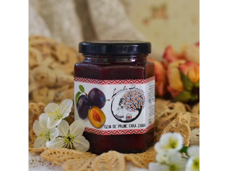 Gem de prune fara zahar, Livada Domniței - 280gr