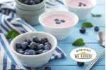 Iaurt de vaca cu afine, 340 ml Liesti 