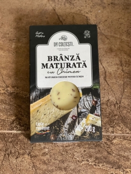 Brânză maturată cu chimen  Coltesti- cca200 gr