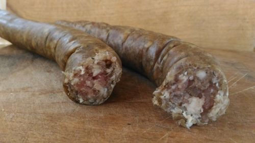 Cârnați afumați Săcărâmb, cu carne porc, 'Mezeluri Hunedoara' - cca 300gr